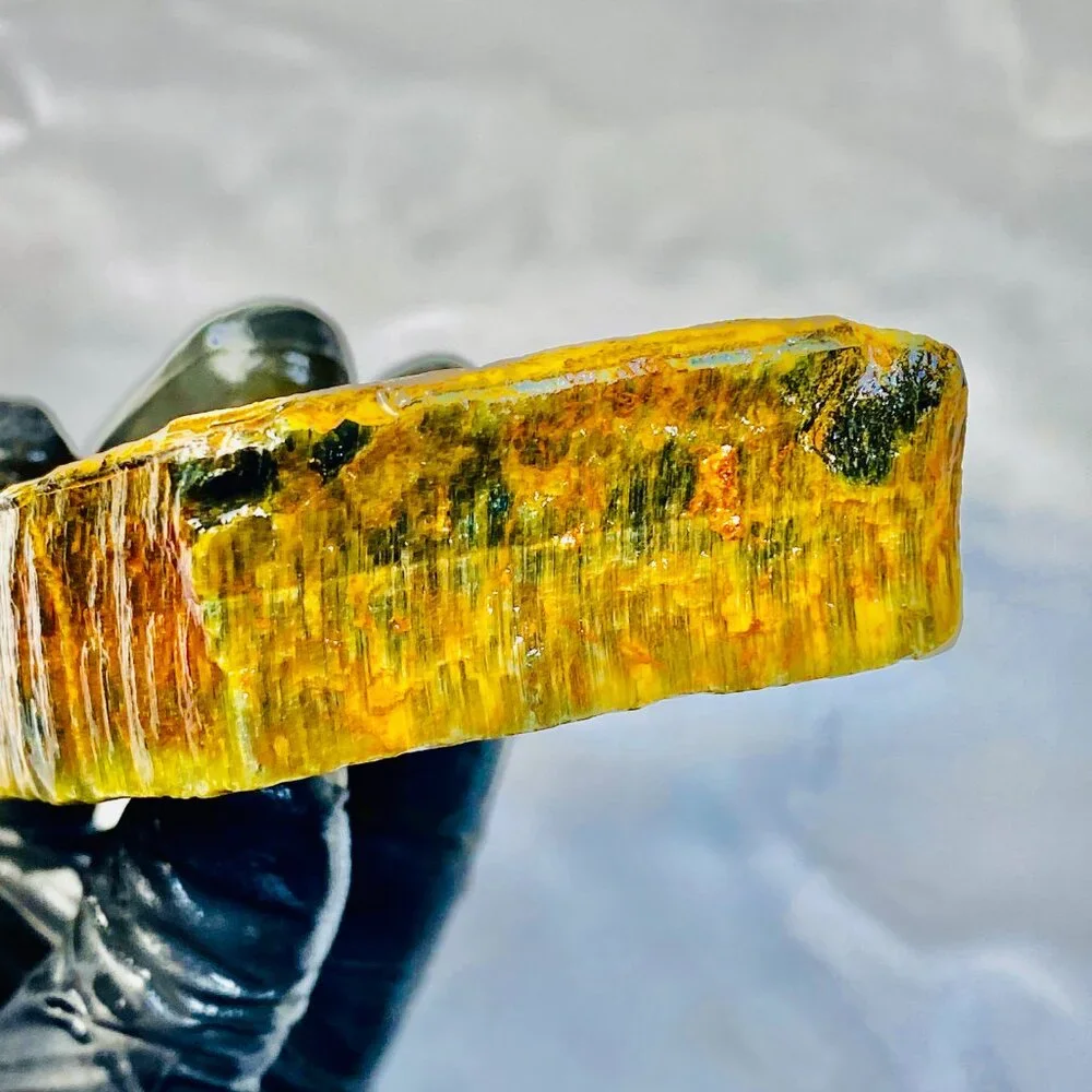 8.5 Oz. Rare Blue Tiger Hawk Eye Raw Rough Stone Crystal Natural Rock Madagascar - Picture 8 of 10